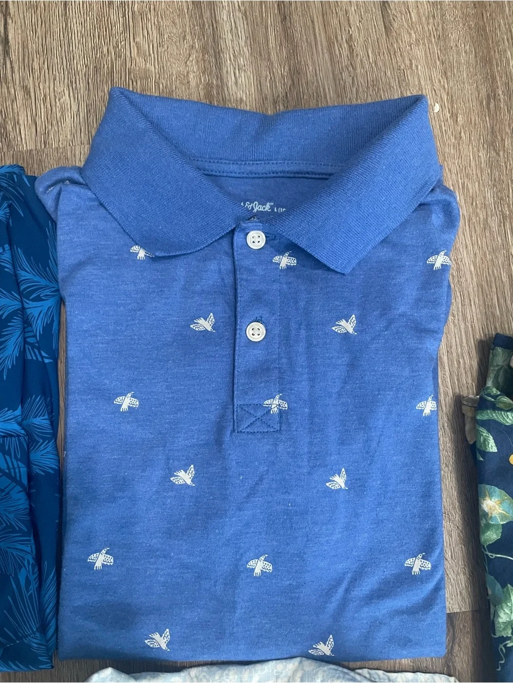 Old Navy Boys Mixed Blue & Green Polo and Button Down Shirts Bundle